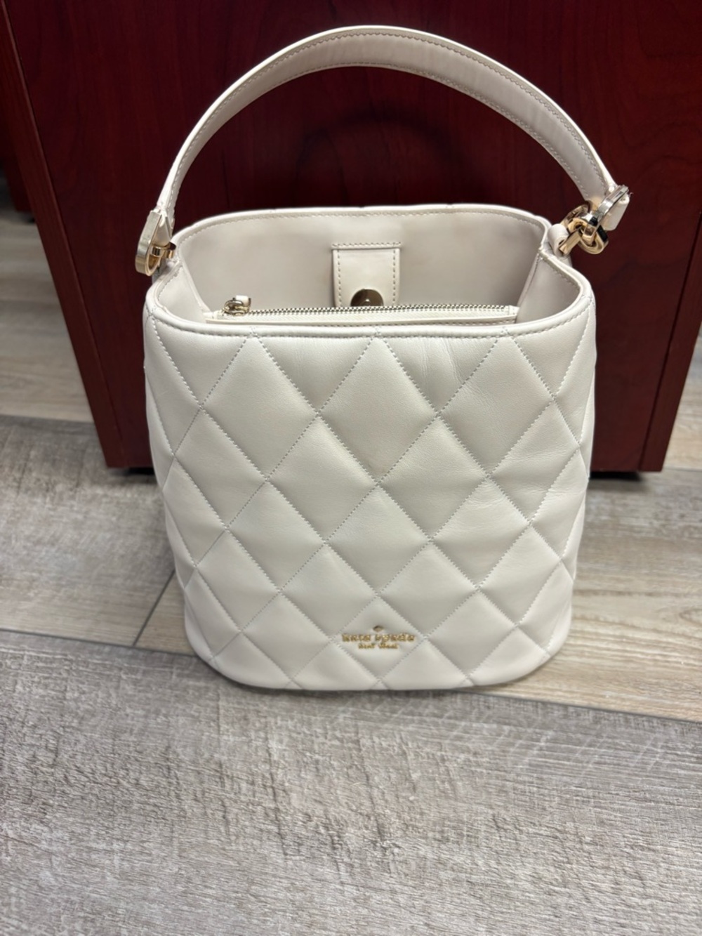 Kate Spade Quilted Leather bucket Top-Handle/Crossbody Bag